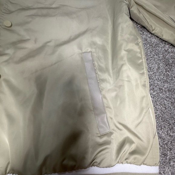 NWT Men’s Primitive Skateboarding Beige Satin Bomber Jacket Size Large L - Picture 5 of 14